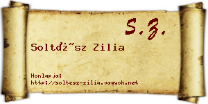 Soltész Zilia névjegykártya